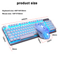 high quality 104 Keys wired gaming backlight keyboards rgb LED Wired mechanical keyboard mouse combos